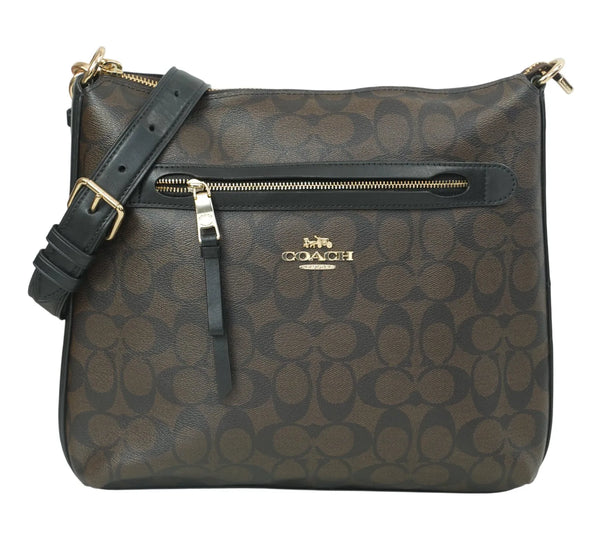Mae File Crossbody Signature Canvas Bag