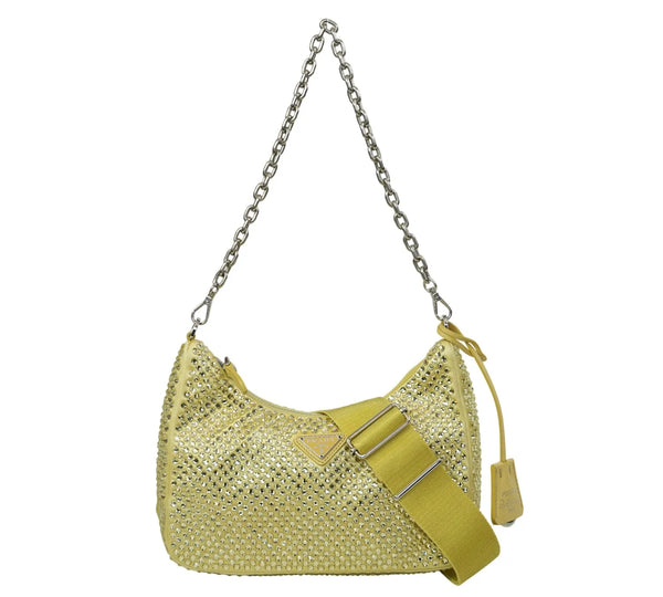 Re-Edition Crystal-Embellished Shoulder Bag