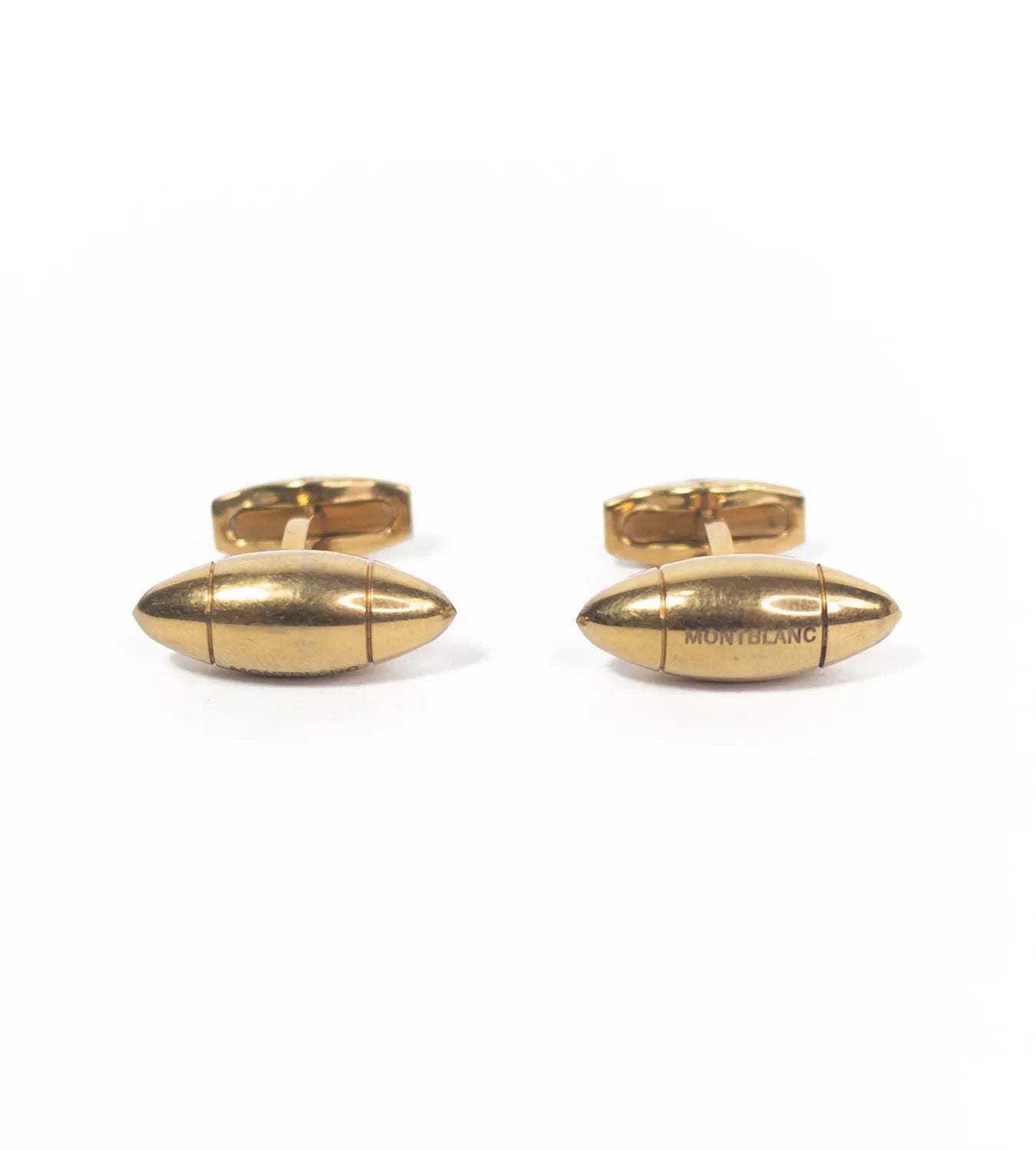 Pre-Loved Montblanc Men’s Golden Cufflinks – Shop These Elegant Pre-Owned Designer Accessories Today!