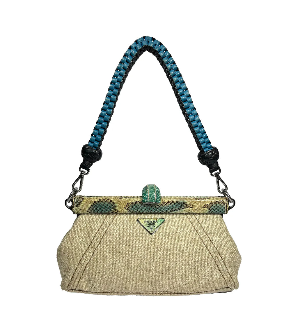 Pre-Loved Prada Paglia Twist Straw Shoulder Bag – Shop This Stylish Pre-Owned Designer Bag Today!