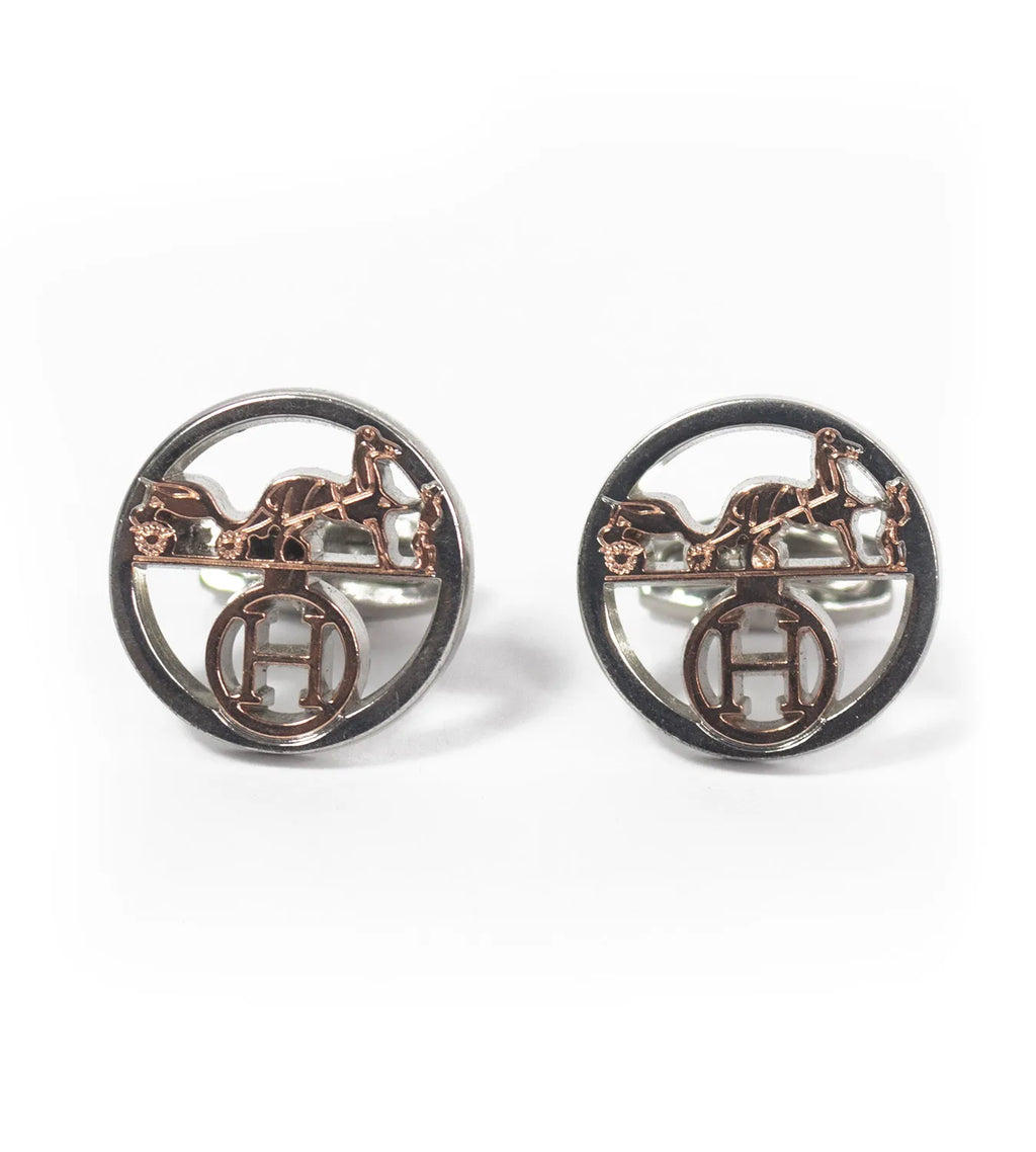 Pre-Loved Hermès Gold Plated Cufflinks – Shop These Elegant Pre-Owned Designer Accessories Today!
