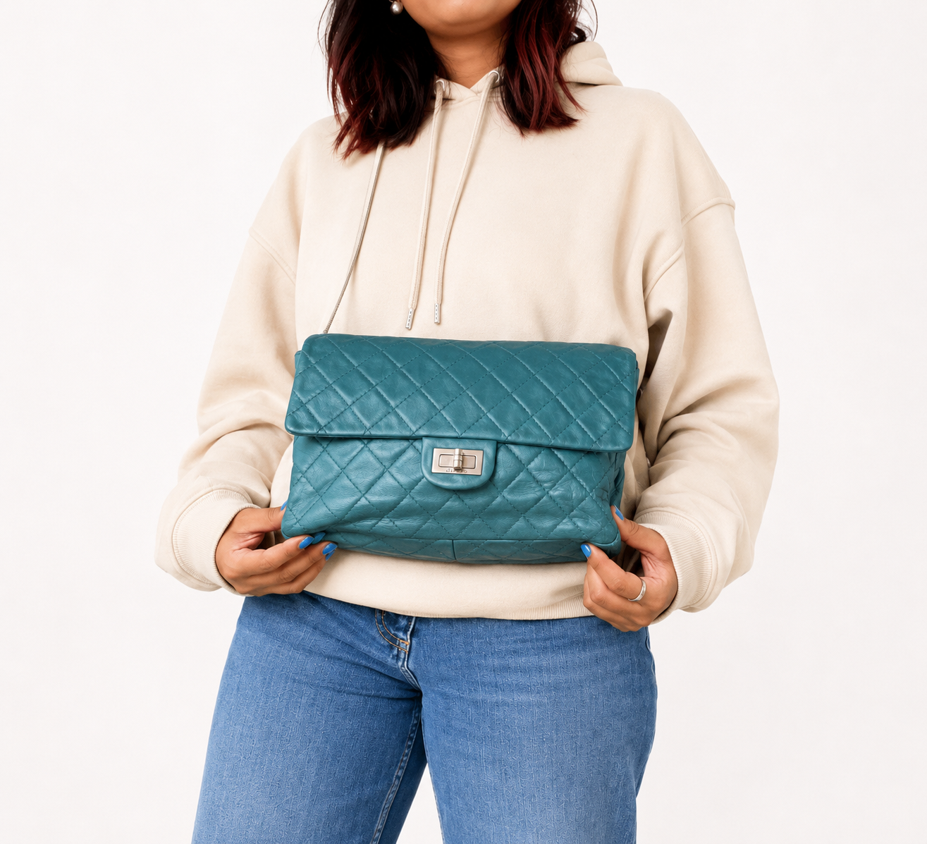 Vintage 2.55 Reissue Turquoise Shoulder Bag