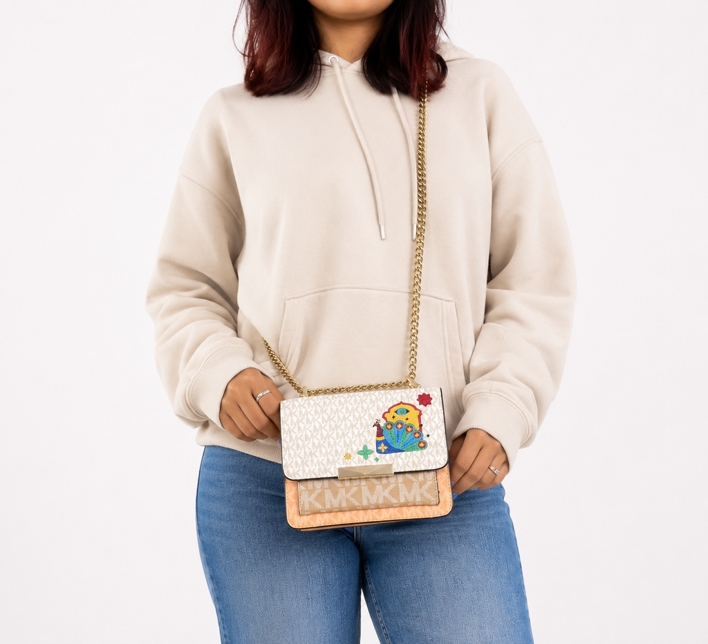 Jade Extra Small Tri-Color Logo Crossbody Bag