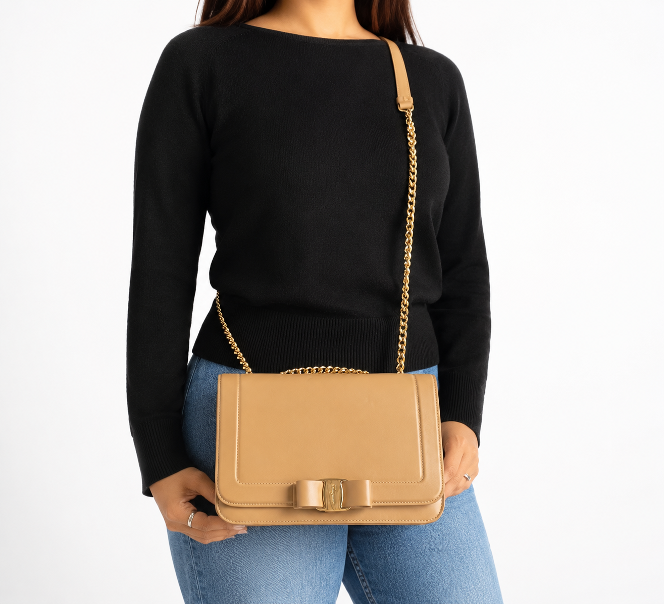 Caramel Vara Rainbow Leather Crossbody Bag