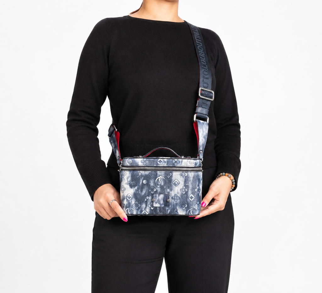 Denim Print Kypipouch Small Crossbody Bag