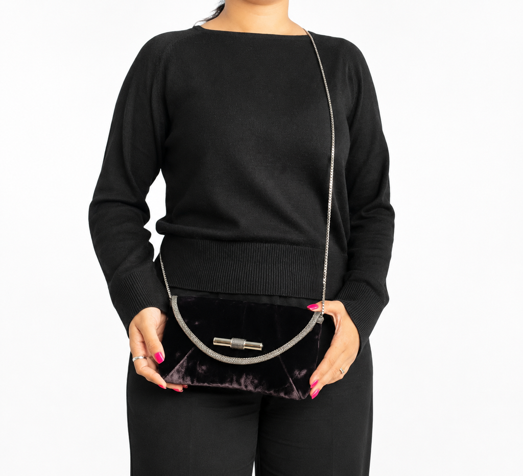 Wine Suede Crossbody