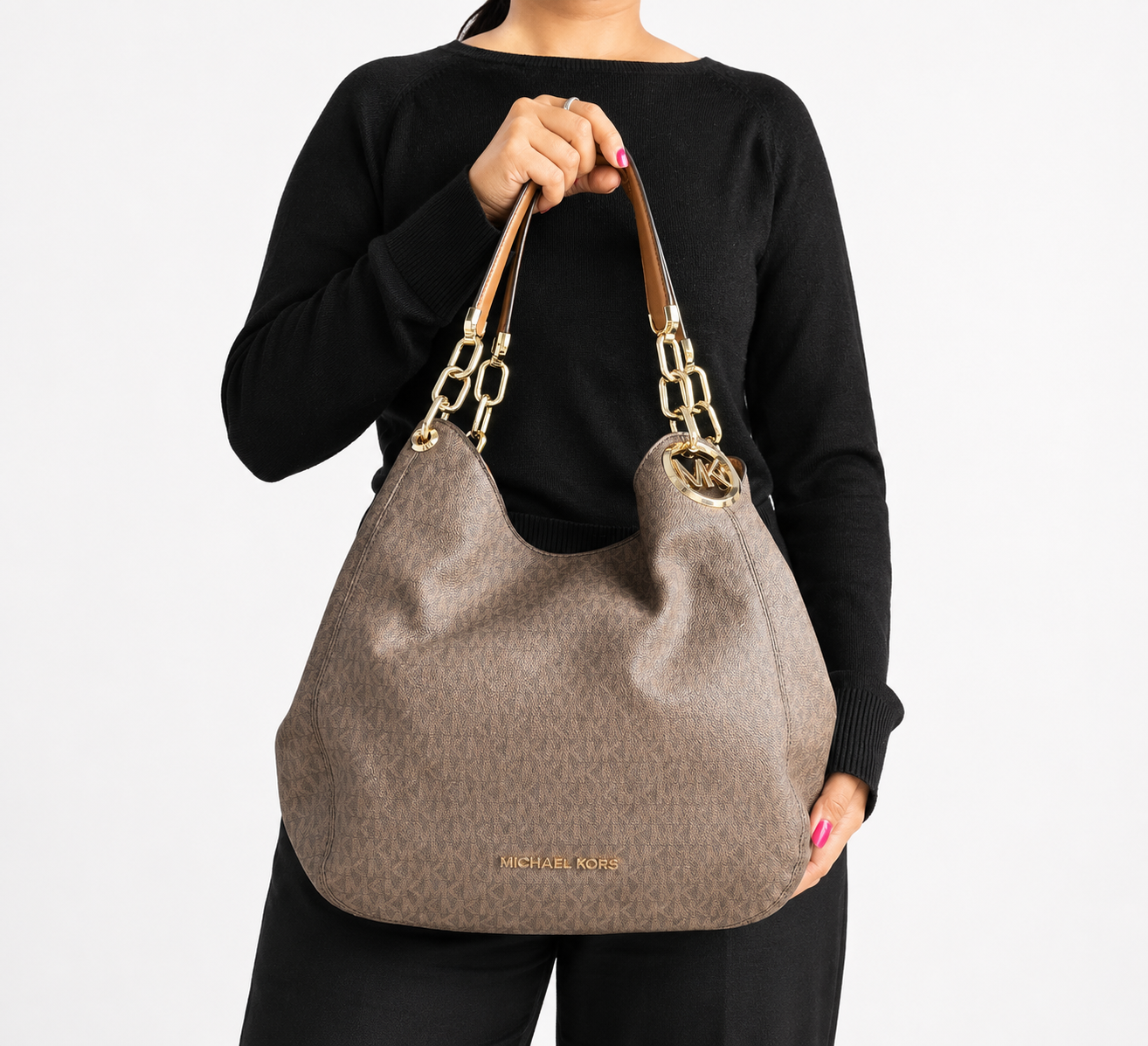 Lillie Large Logo Shoulder Bag