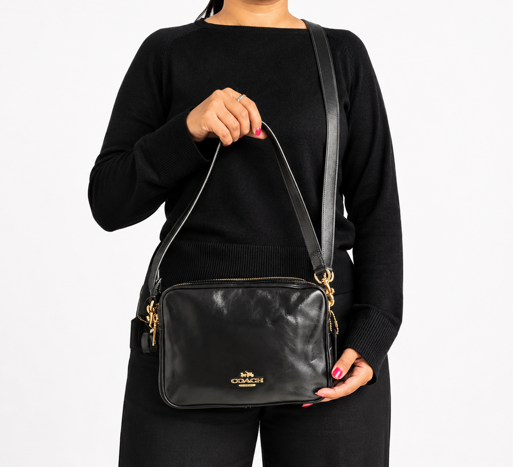 Black Carey Crossbody Bag