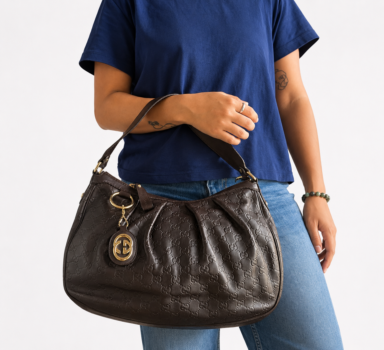 Dark Brown Medium Sukey Hobo Bag