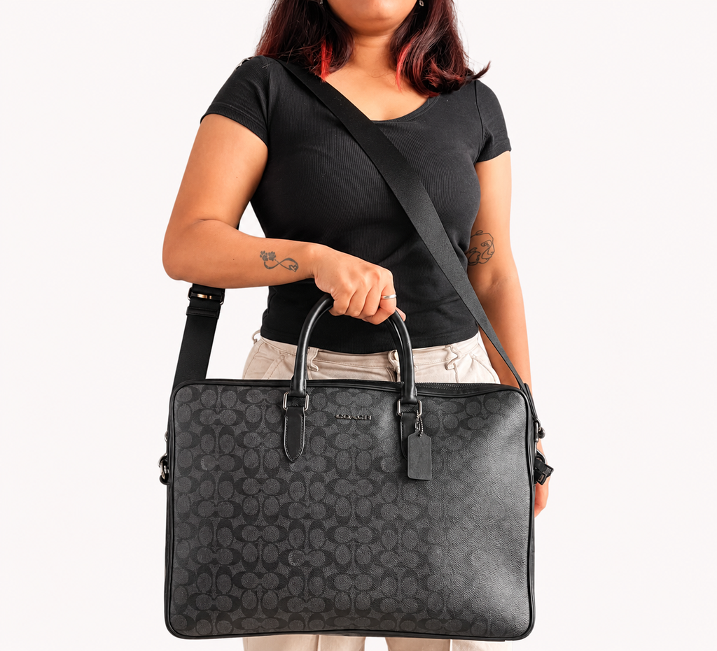Charcoal/Black Ethan Large Brief Bag