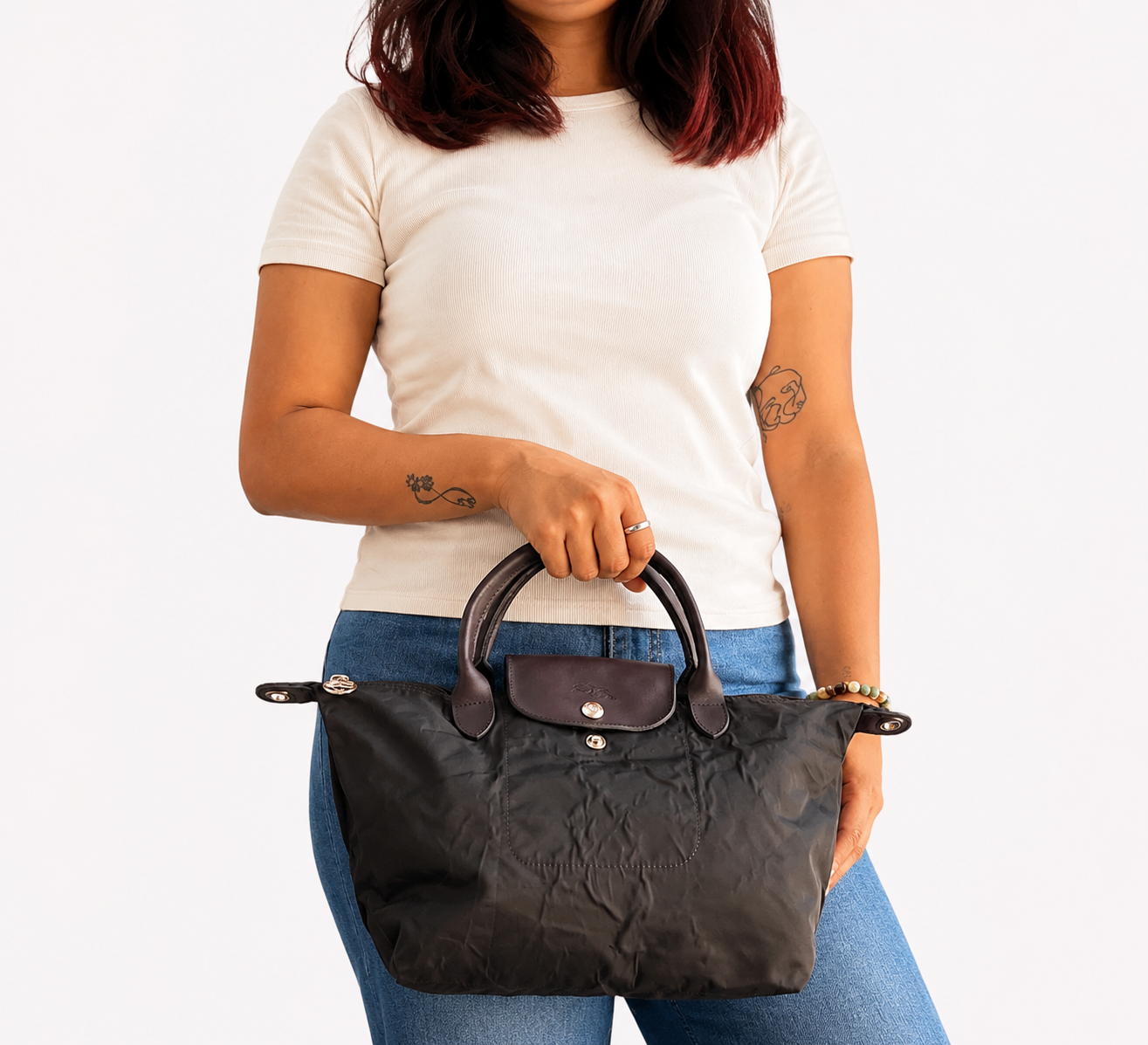 Black Le Pliage Club Handbag