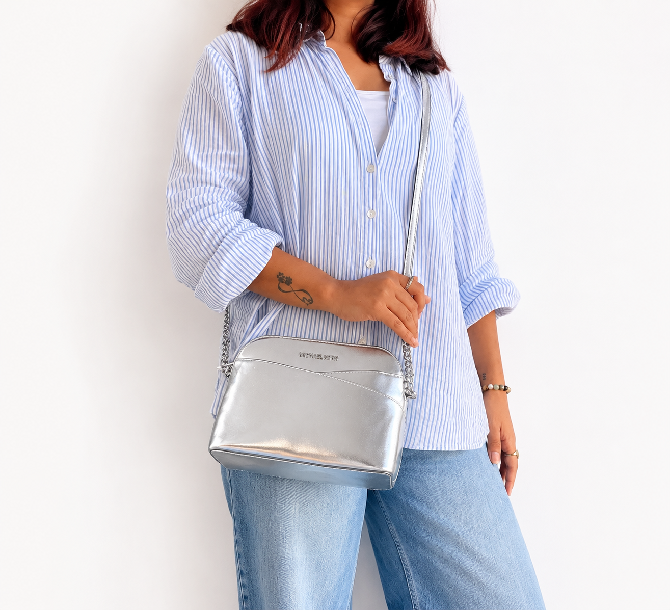 Jet Set Travel Medium Metallic Dome Crossbody Bag