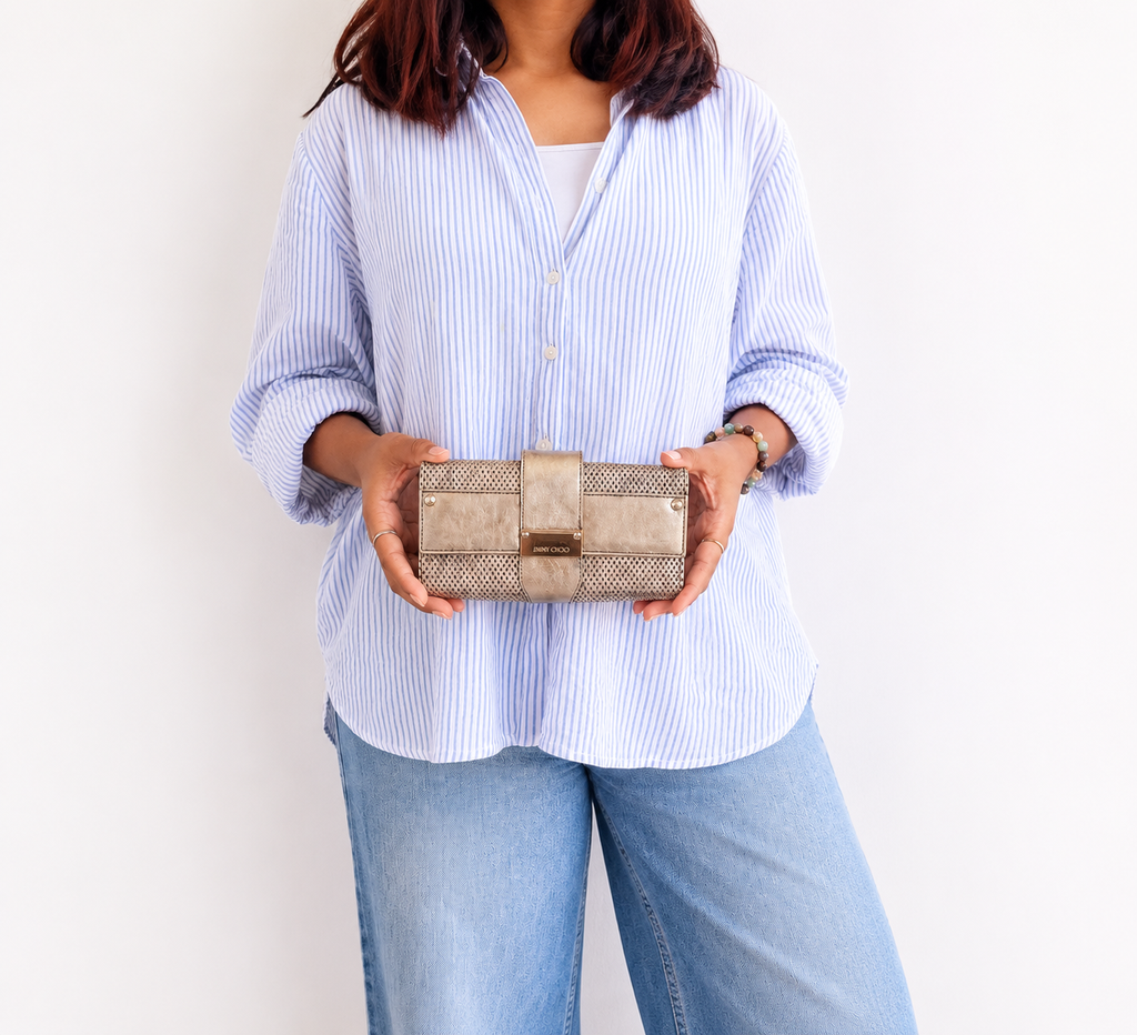 Metallic Gold Reese Clutch