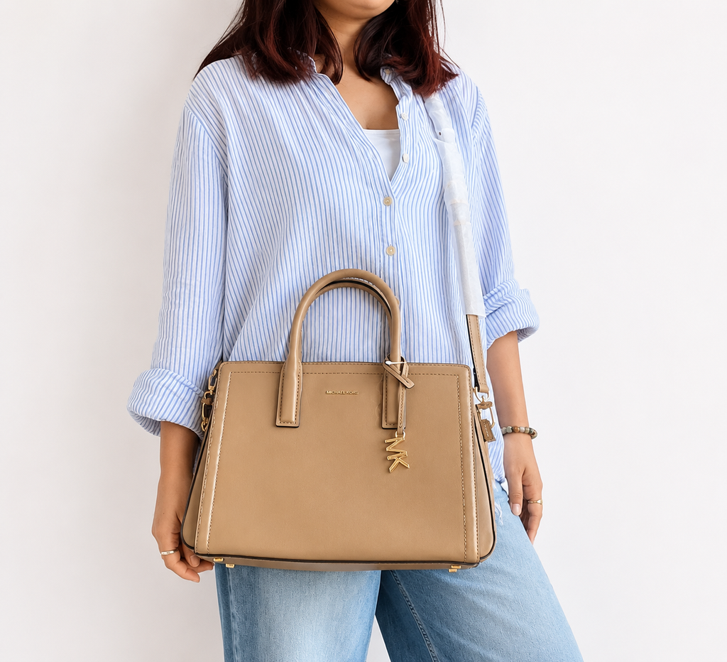 Laila Medium Signature Logo Satchel