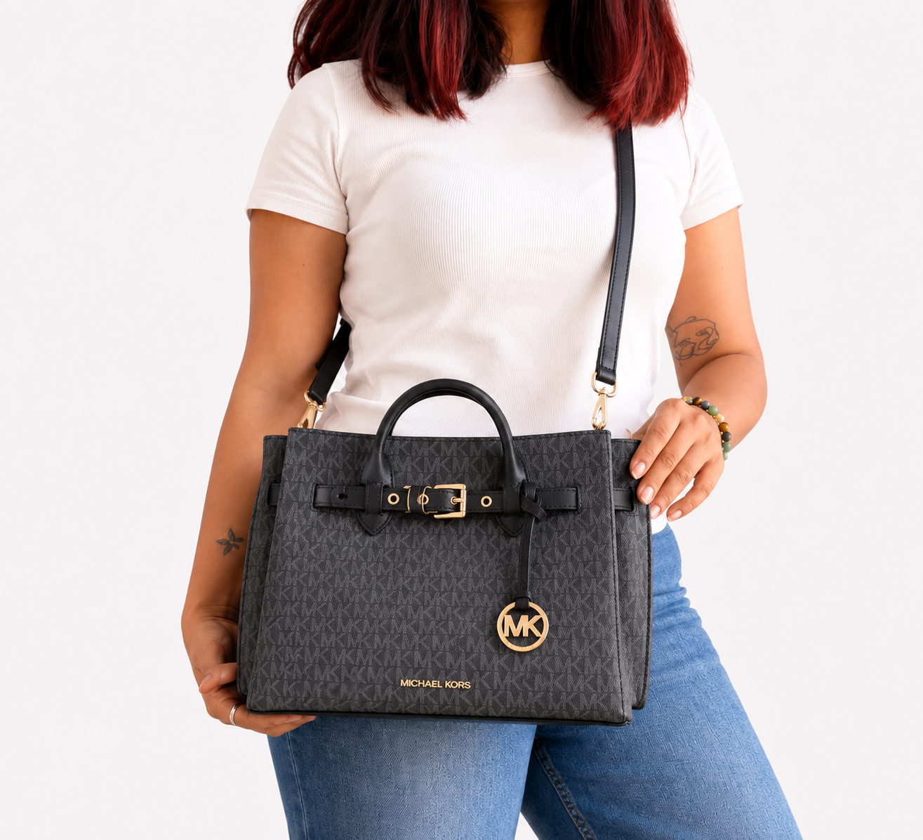 Black Emilia Small Logo Satchel