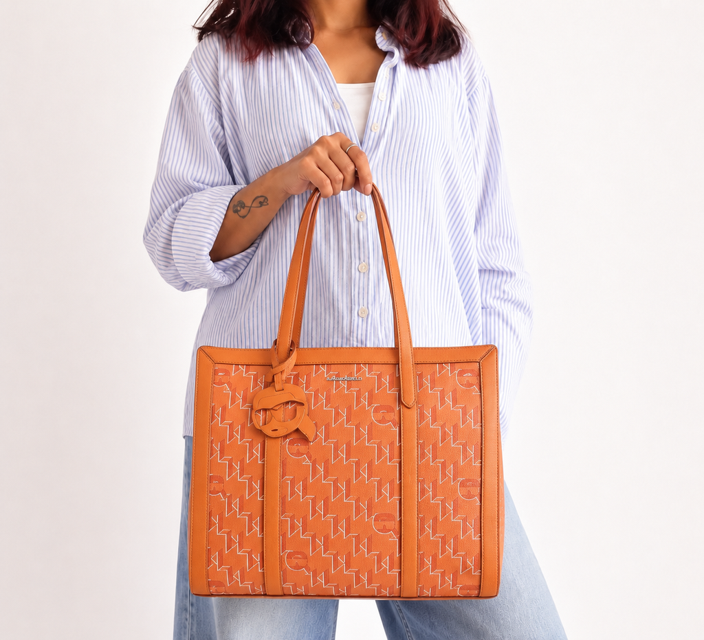 Orange K/Ikonik 2.0 Monogram Tote