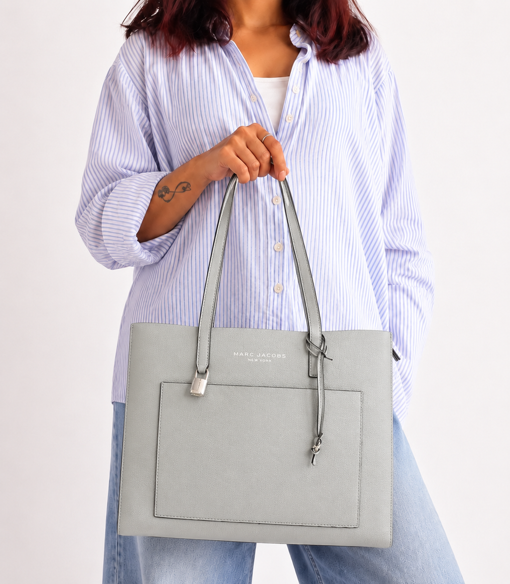 Rock Grey Grind Leather Tote