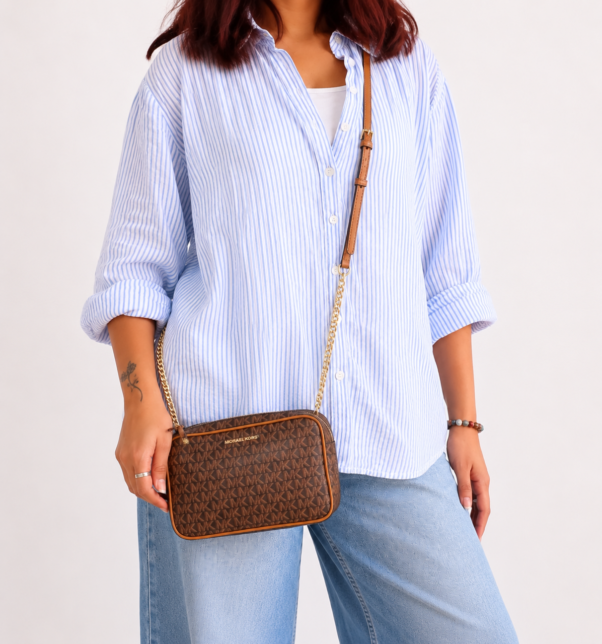 Brown/Acorn East West Crossbody