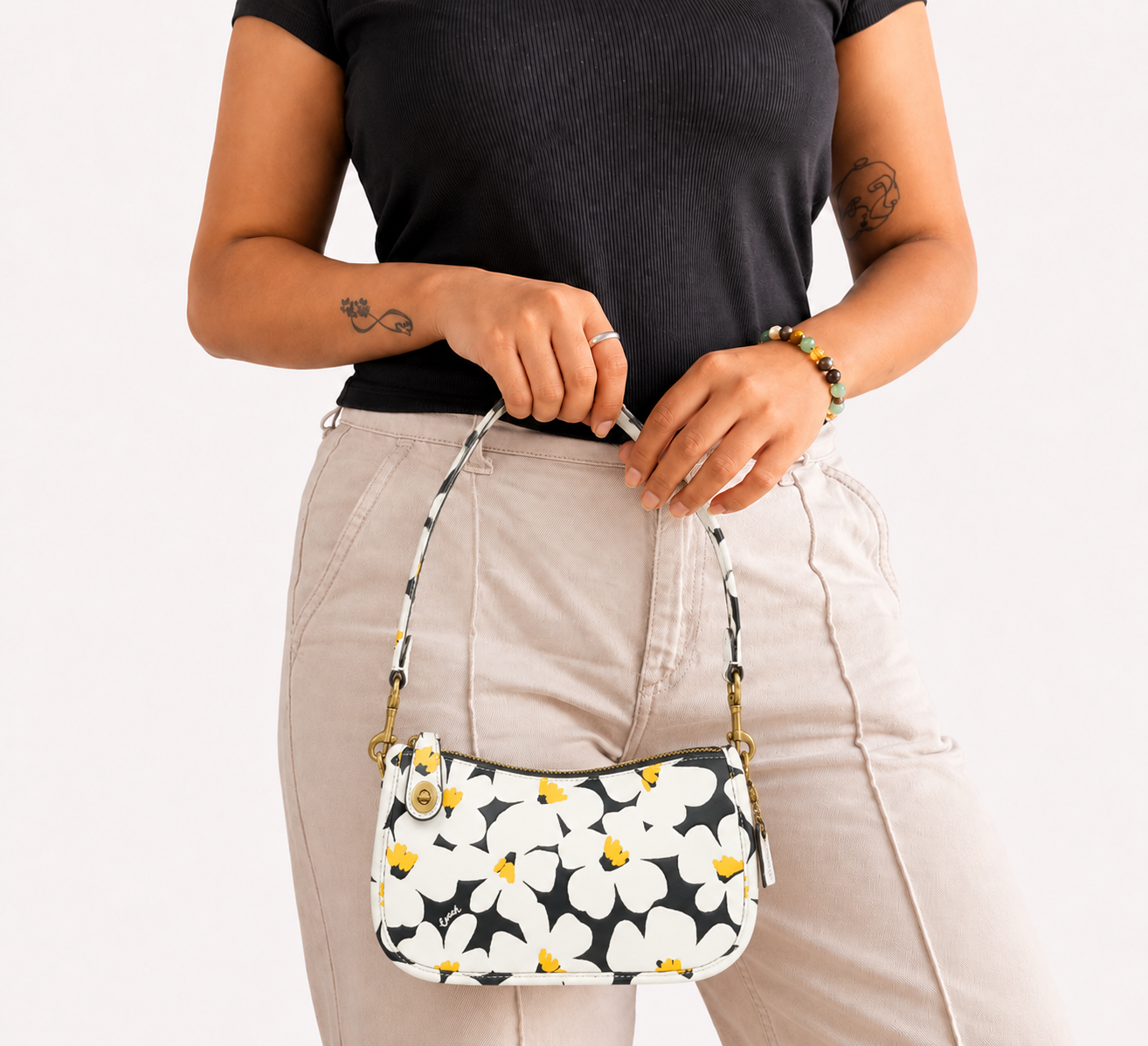 Floral Swinger Shoulder Bag