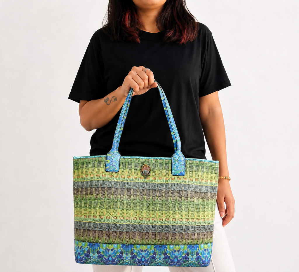 Multicolour Woven Tote Bag