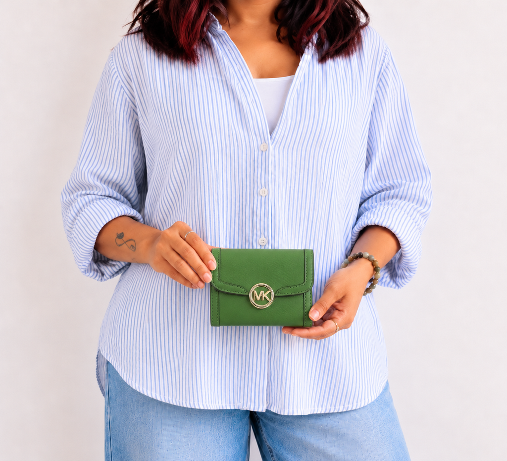 Leida Fern Green Bifold Wallet