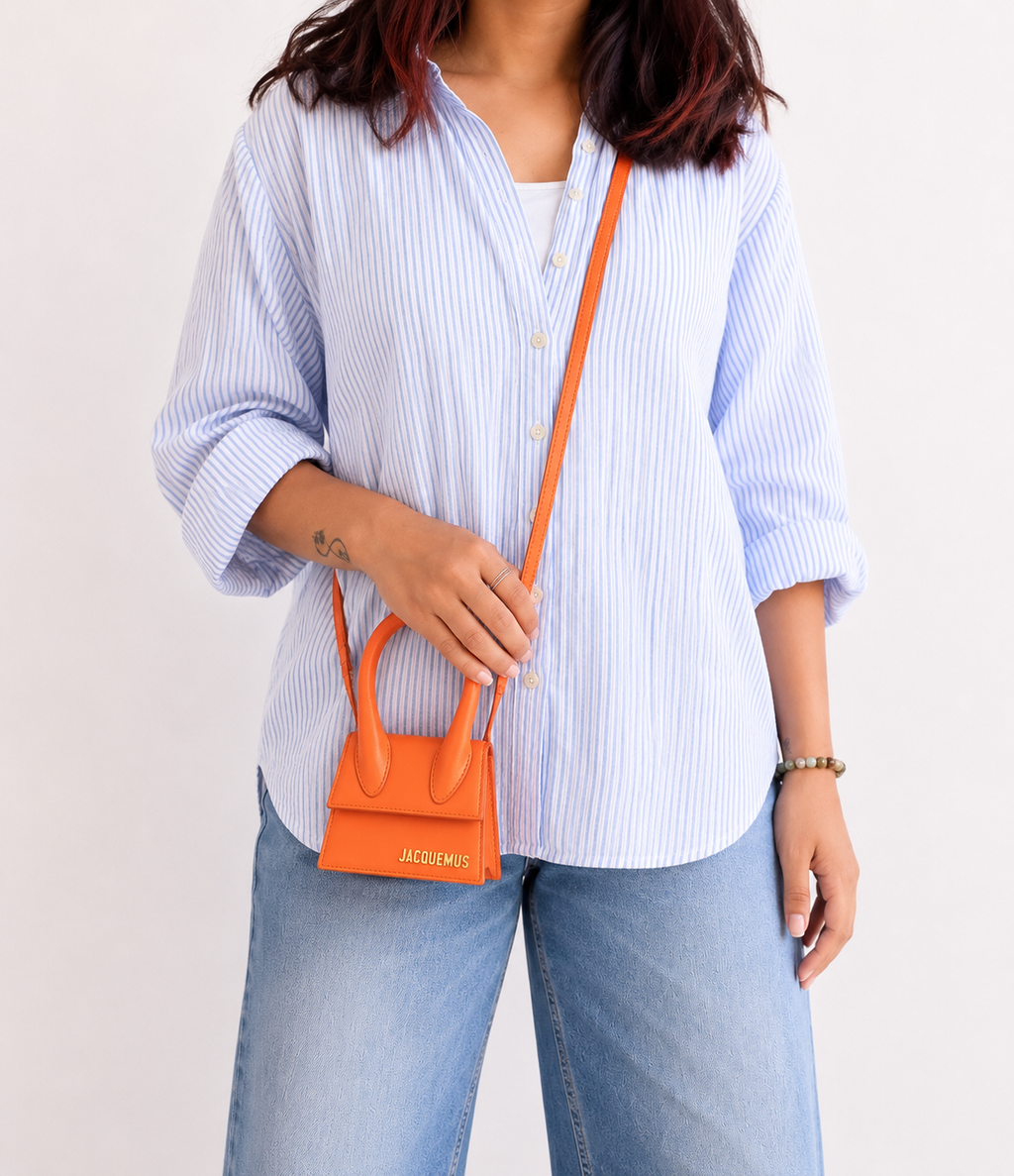 Orange Le Chiquito Mini Leather Bag
