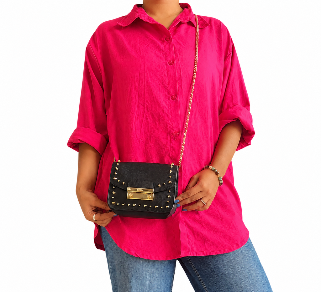 Black Metropolis Julia Studs Crossbody Bag