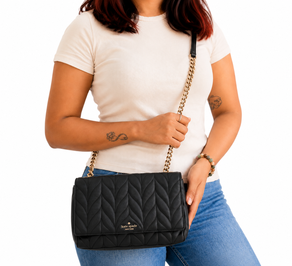 Black Briar Lane Quilted Shoulder Bag