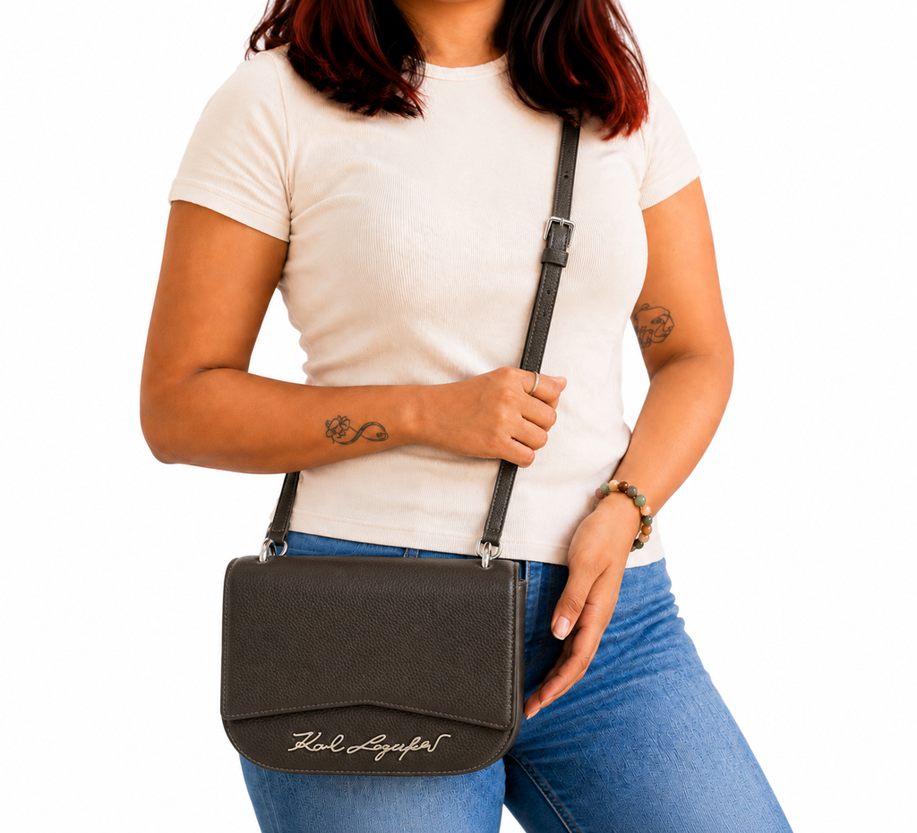 Dark Brown Leather Shoulder Bag