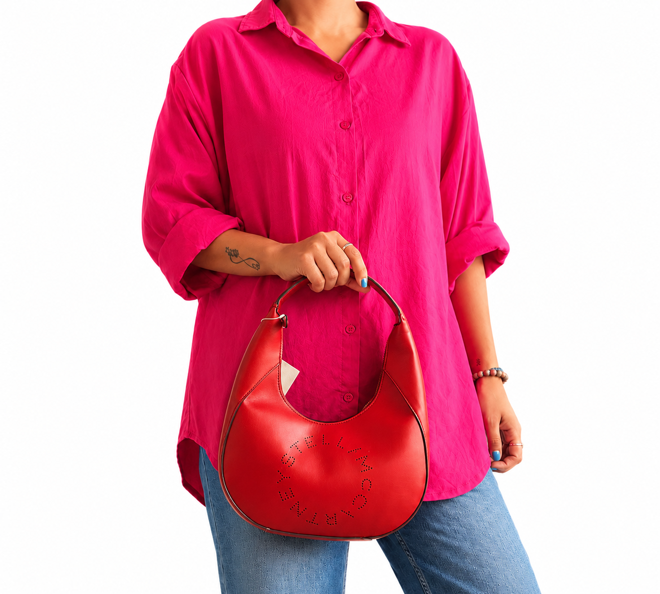 Red Amore Stella Logo Small Hobo Bag