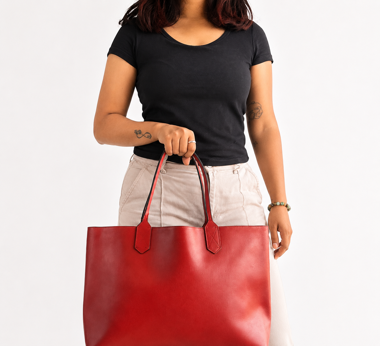 Red GG Supreme Reversible Tote Bag