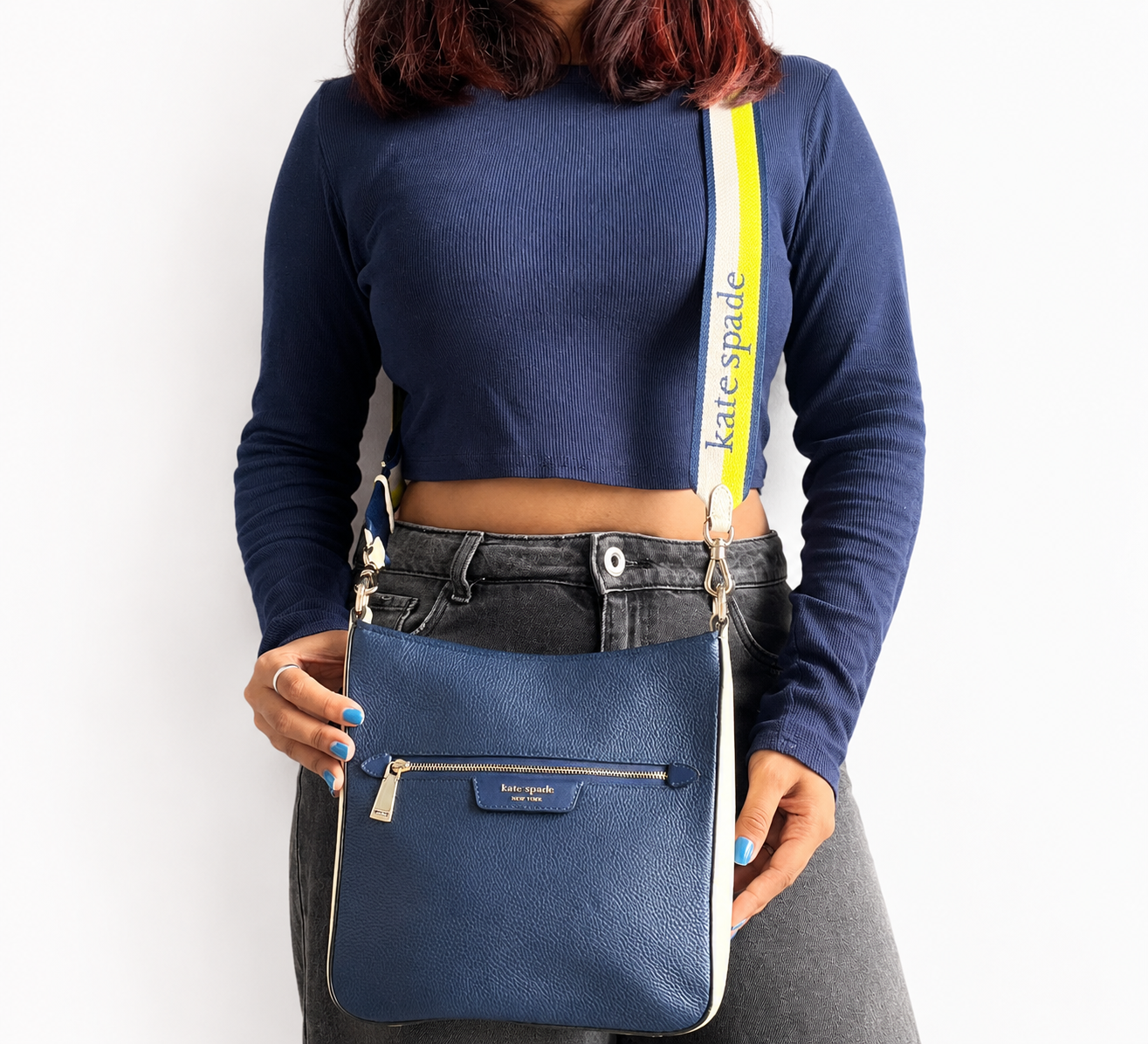 Hudson Colorblock Medium Messenger Crossbody Bag