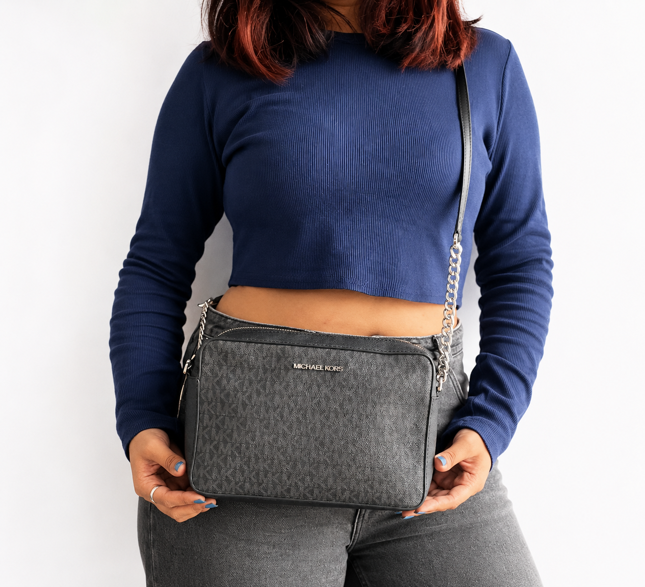 Black Jet Set Logo Crossbody