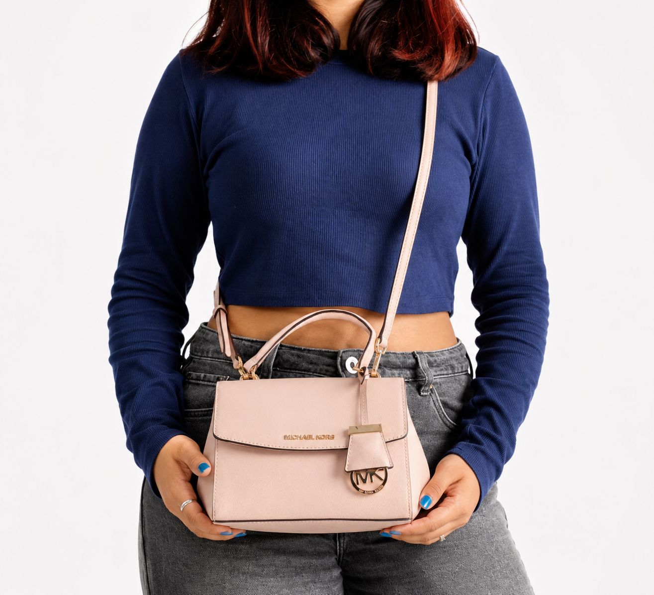 Ava Extra-Small Saffiano Leather Crossbody Bag
