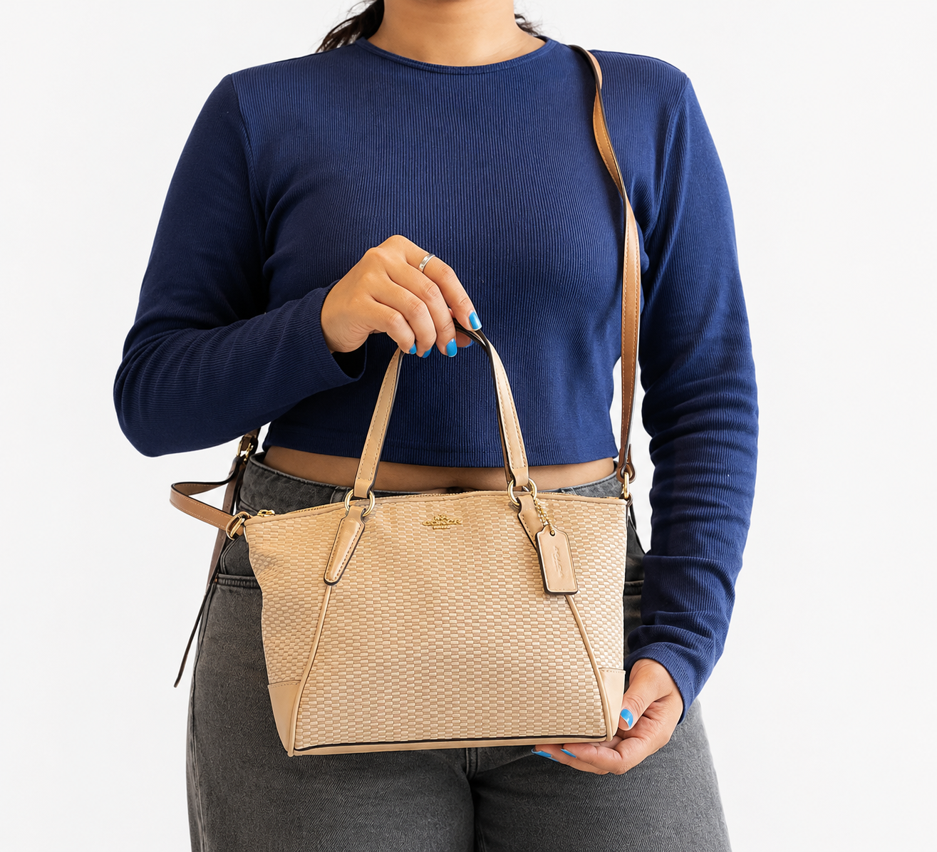 Milk Beechwood Small Kelsey Satchel