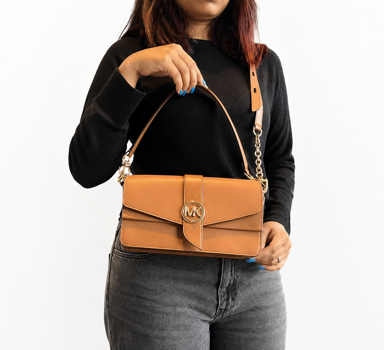 Greenwich Medium Saffiano Leather Shoulder Bag