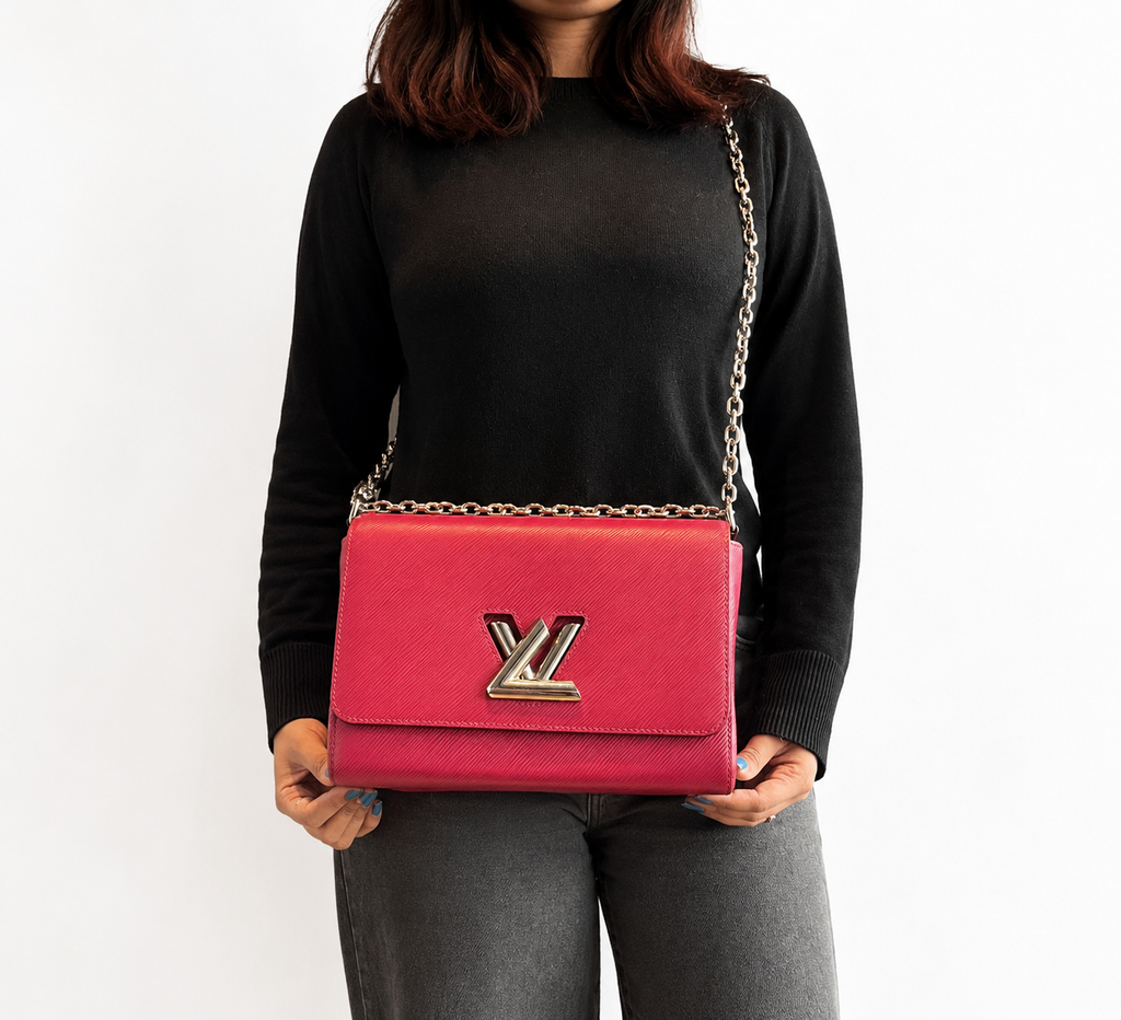 Fuchsia Pink Twist GM Epi Leather Bag