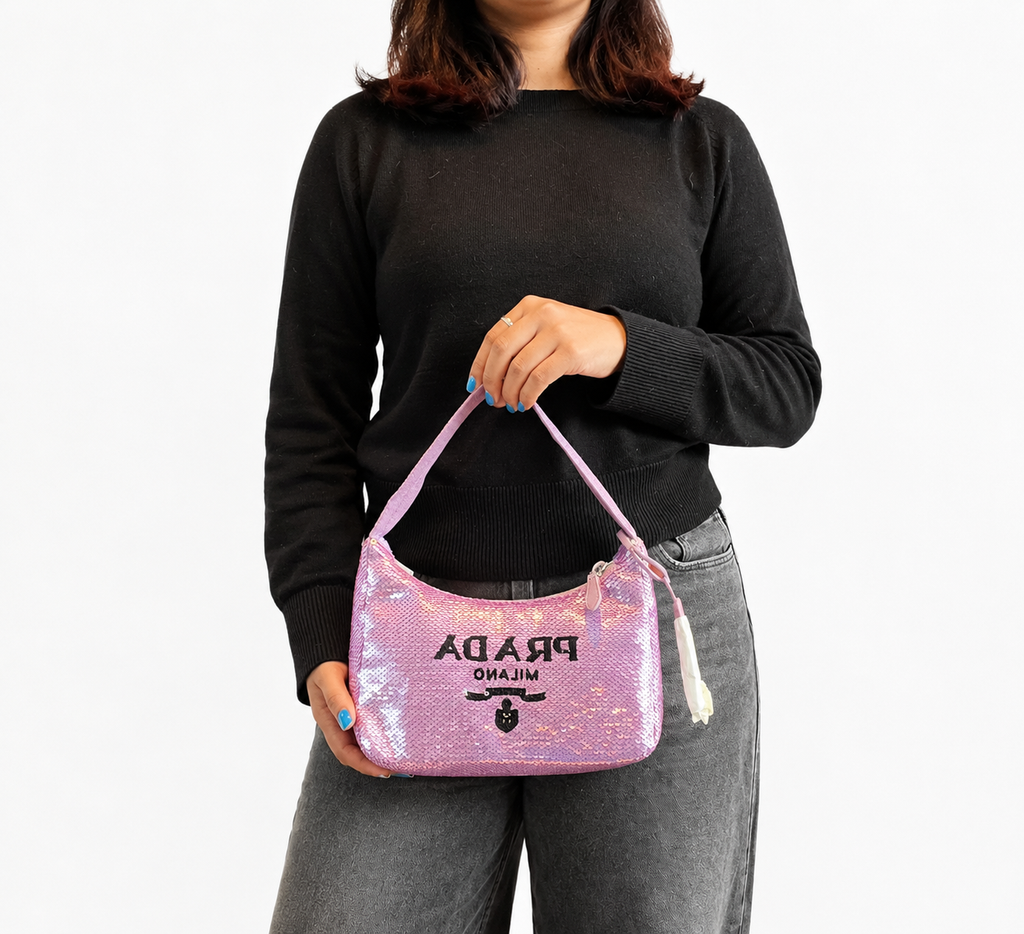 Lilium Paillettes Sequin Re-Edition Mini Hobo Bag