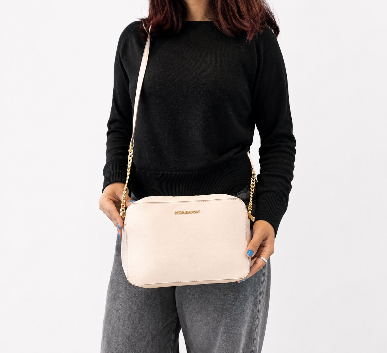 Pink Jet Set Small Saffiano Leather Crossbody Bag