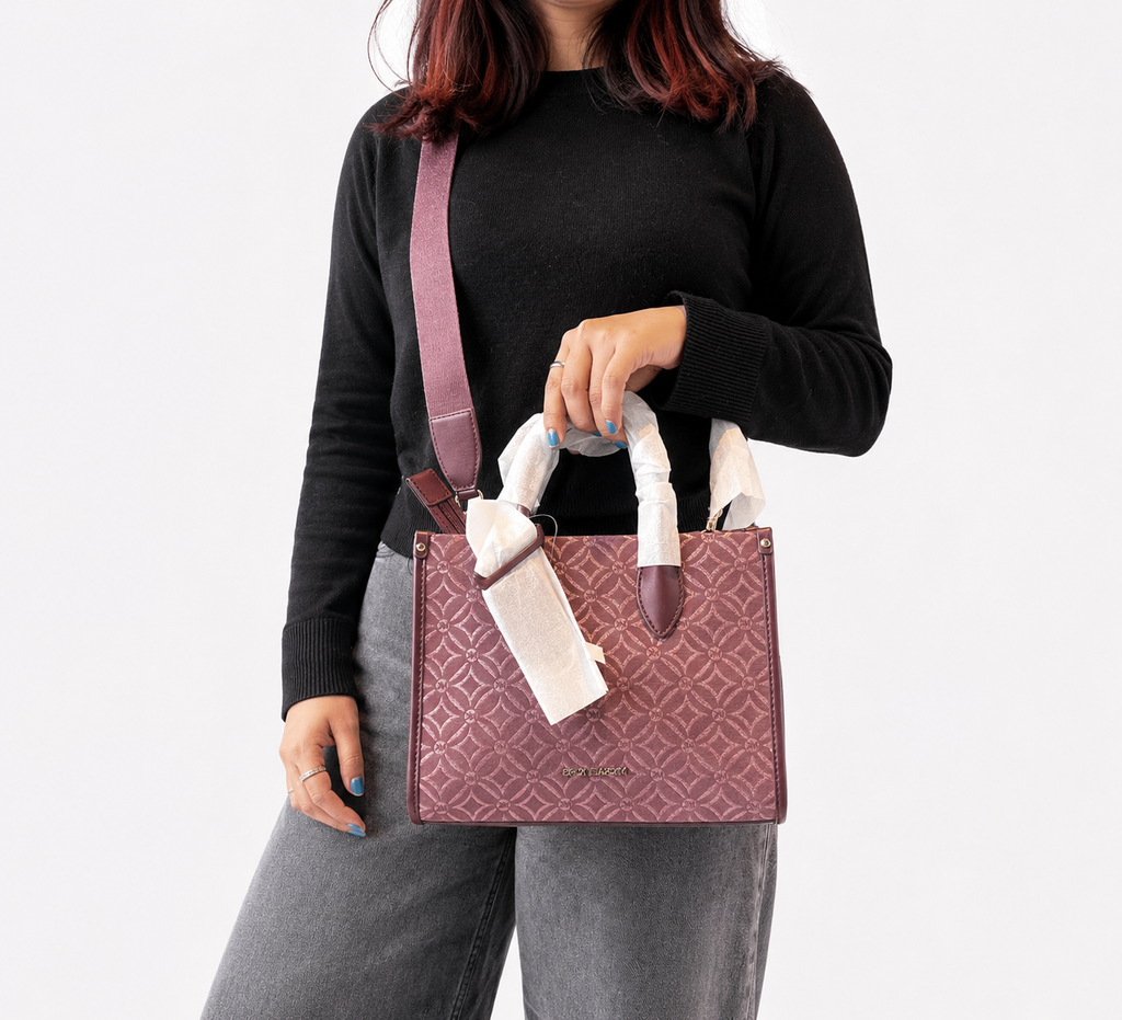 Mirella Small Metallic Logo Jacquard Crossbody Bag
