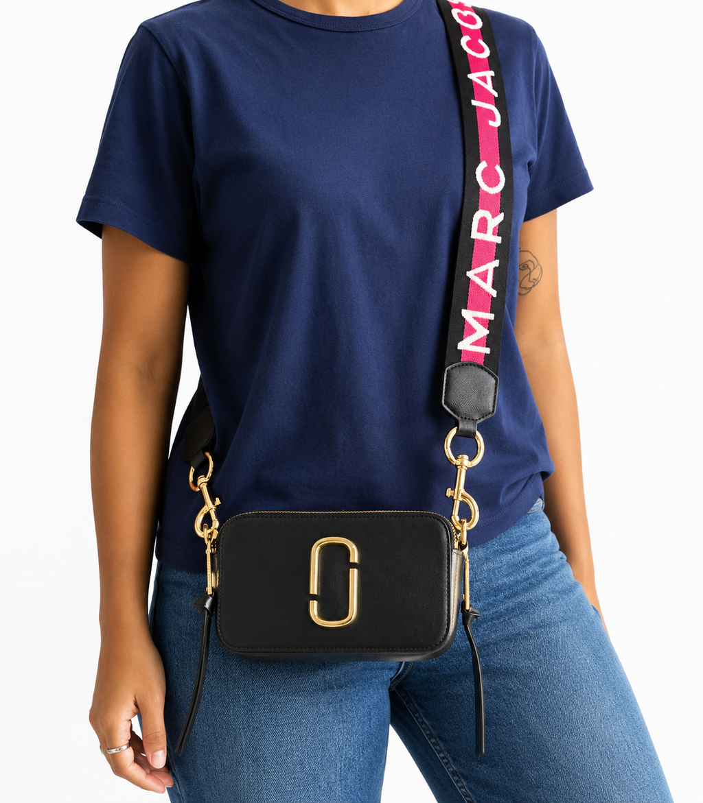 Black Snapshot Crossbody Bag