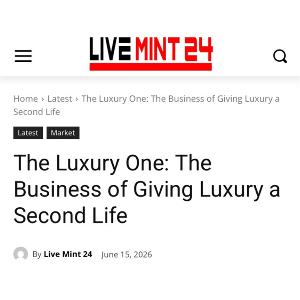 The Luxury One Visual 1