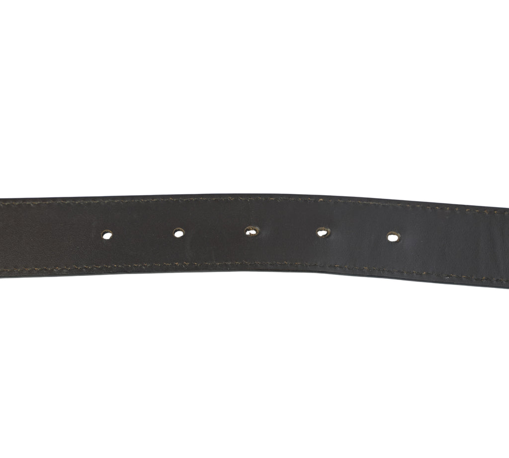 Black Reversible & Adjustable Gancini Belt Size - 95 Cm