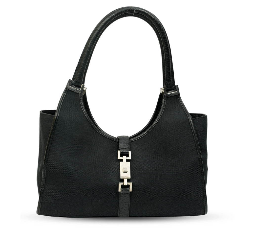 Black Jackie Bardot Shoulder Bag