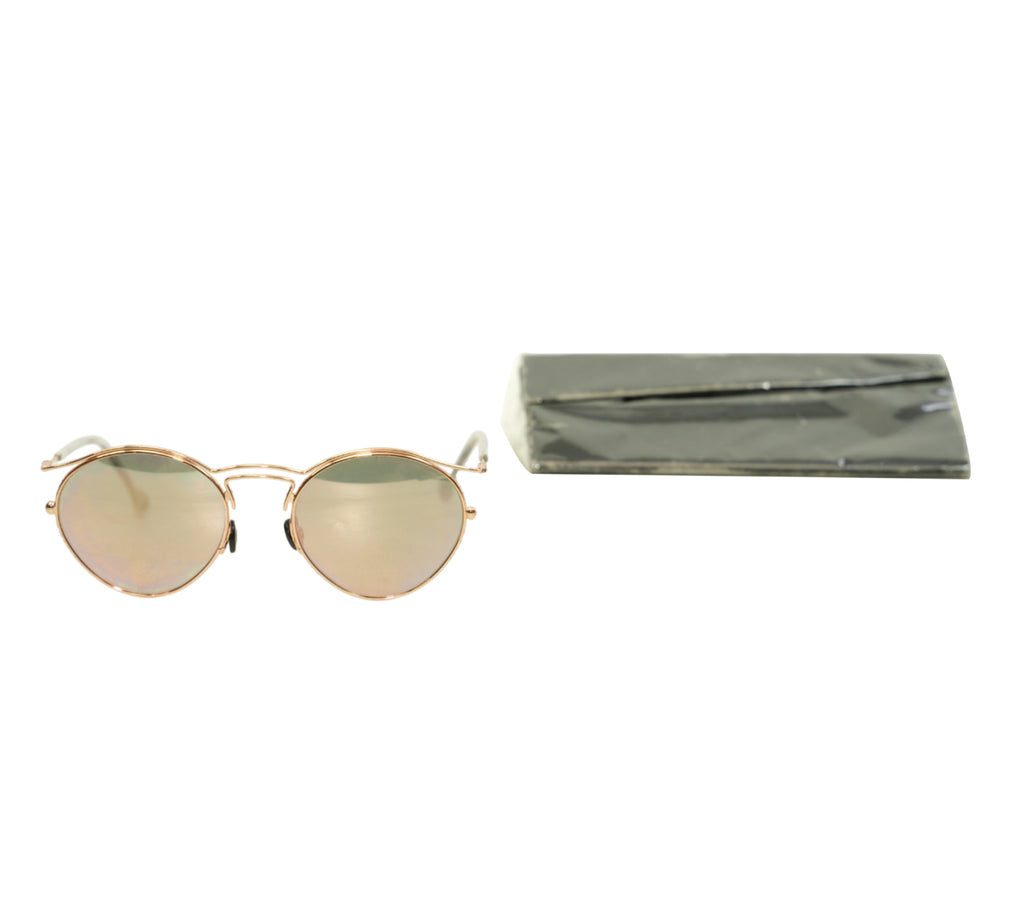Rose Gold Round Sunglasses