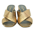 Loulou Metallic Leather Criss-Cross Mule Sandals Size 40 – Eur
