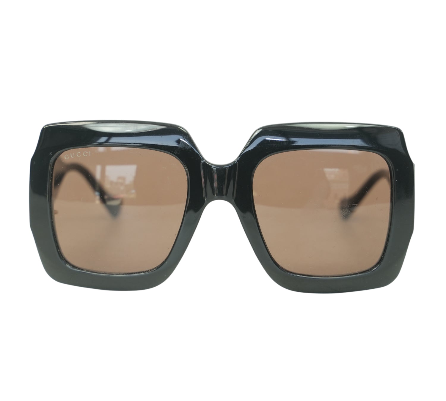 Black Oversized Geometric Sunglasses