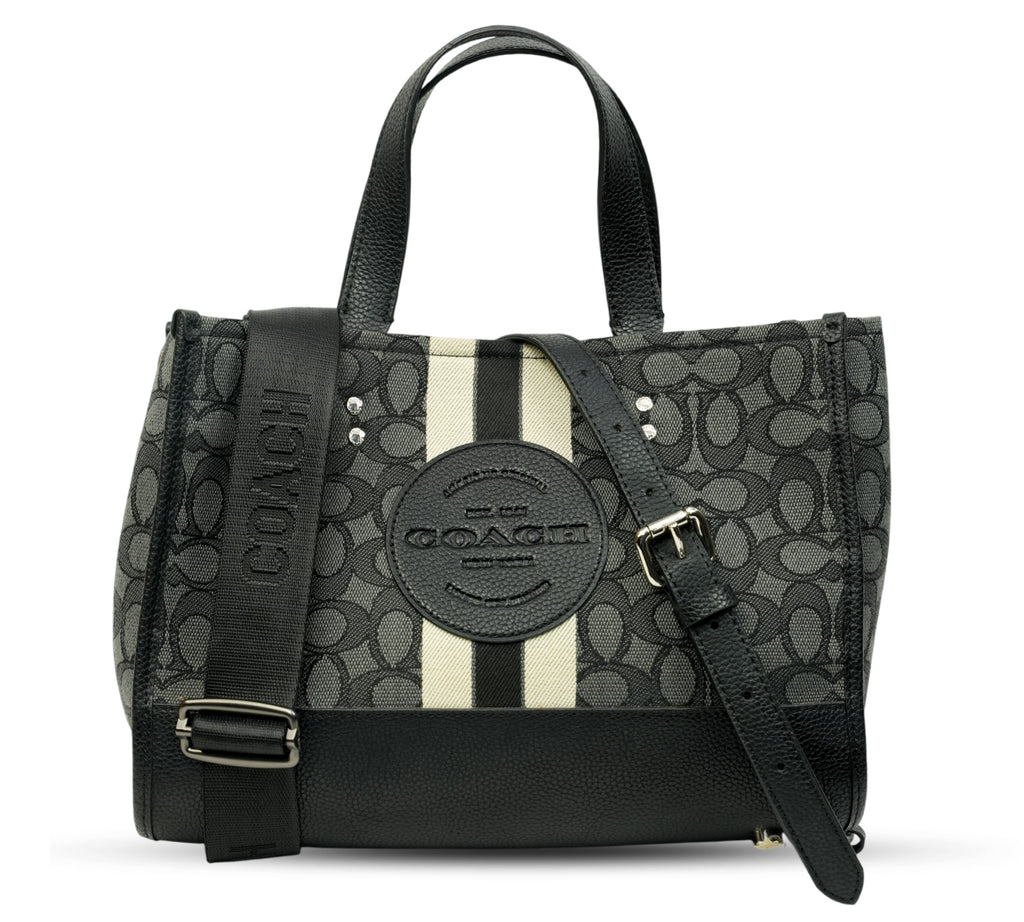 Black/Smoke Signature Jacquard Dempsey Carryall Bag