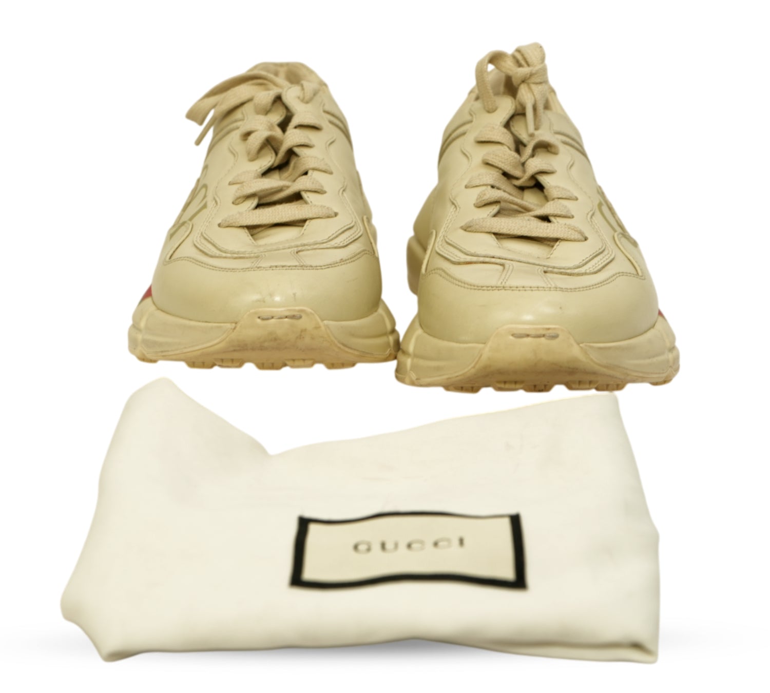 Rhyton Vintage Logo Leather Sneaker Size 6 - UK