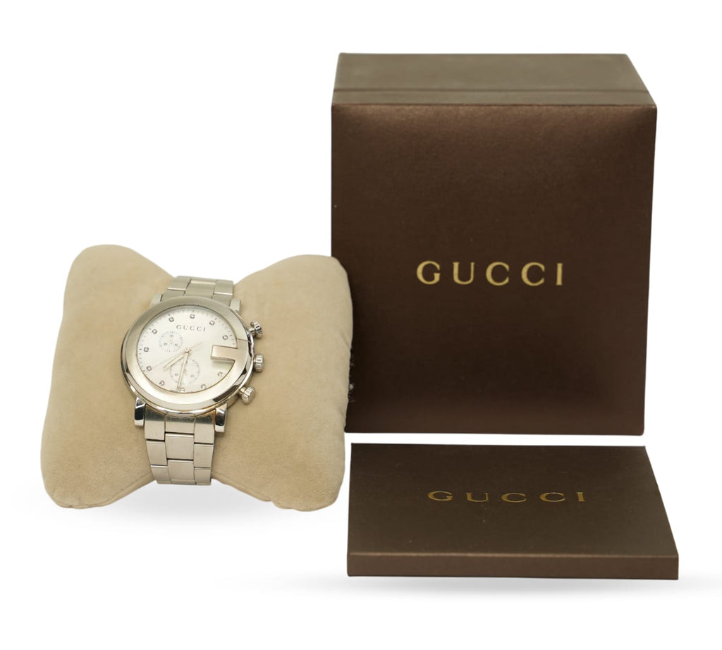 G-Chrono Diamond Mother Of Pearl Dial Chronograph Watch